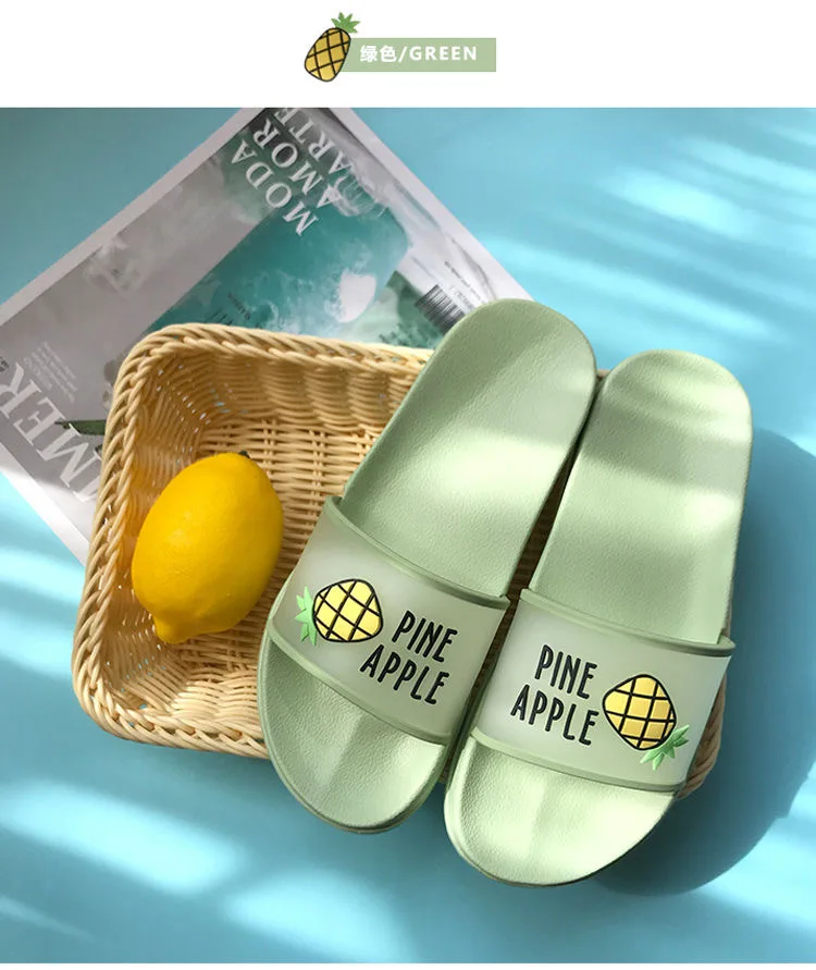 

2021 Summer Slippers Shoes Women cute Fruit Jelly Color Transparent open Toe Flip Flops Clear Outdoor Beach Slides Sandals