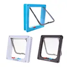 Запираемая створчатая дверь для питомцев, 4 способа защиты, для котят и щенков, пластиковые ворота SML для маленьких животных