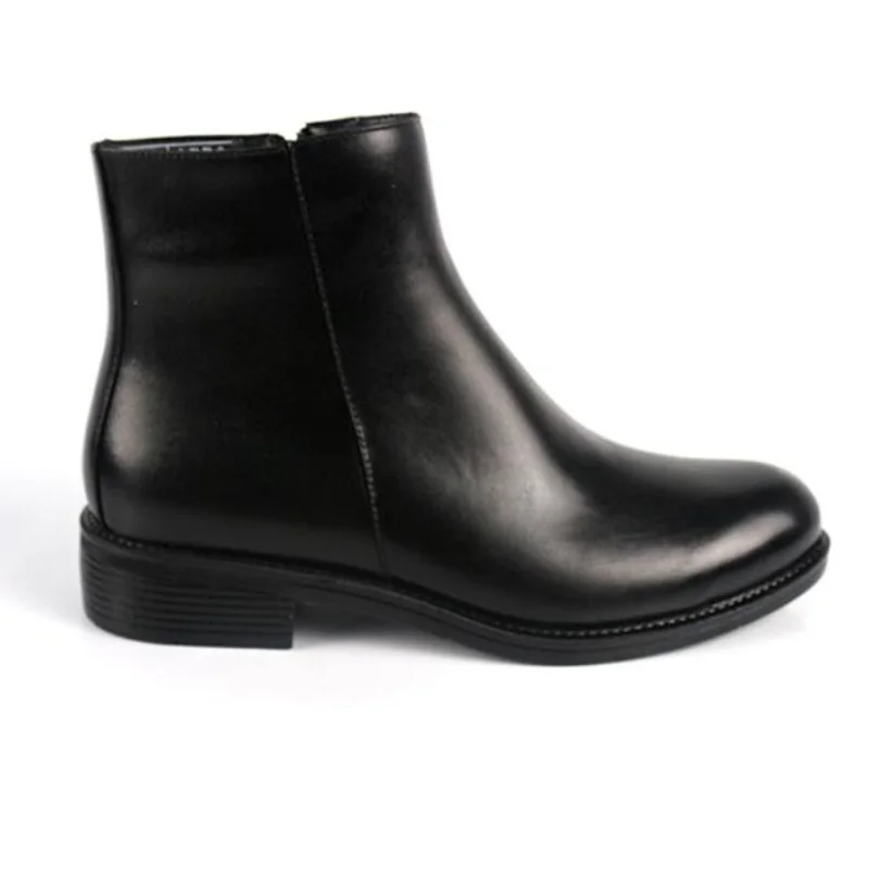 Мужские ботинки из натуральной кожи на молнии Дизайнерская шерстяная обувь