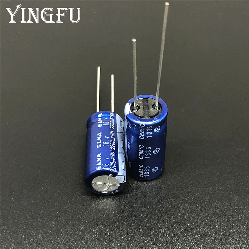 10 шт. 2200 мкФ 16В ELNA RE3 серии 10х20 мм 16v2200мкф аудио конденсатор|audio capacitor|2200uf 16velna audio