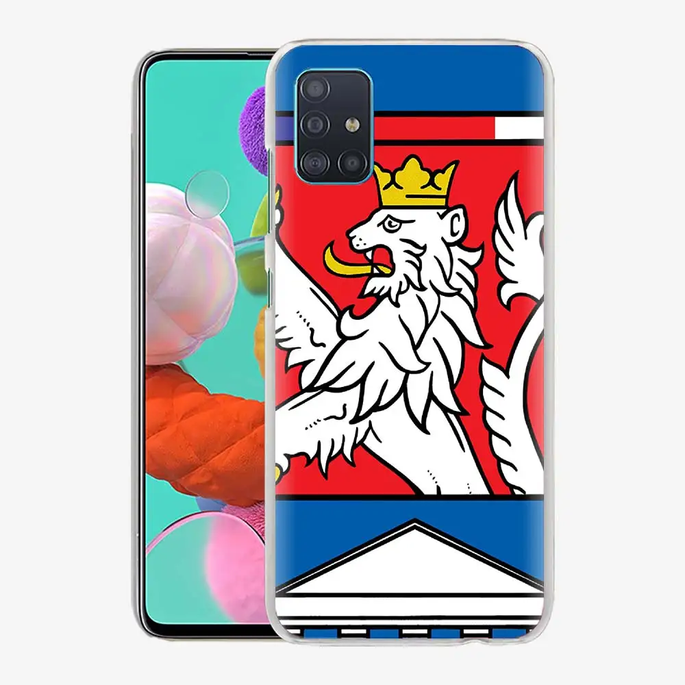 

Phone Case for Samsung Galaxy A51 A71 A50 A21s A31 A20e A10 A70 A30 A40 A41 A11 Hard Original Cover Czech Republic Flag