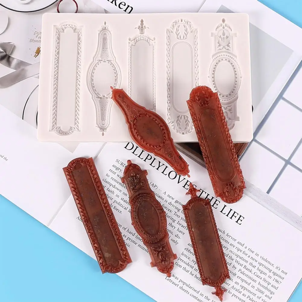 

Eye-catching Cake Mold Wear-resistant Safe Flexible Exquisite DIY Cake Mold Relief Mold Fondant Mould