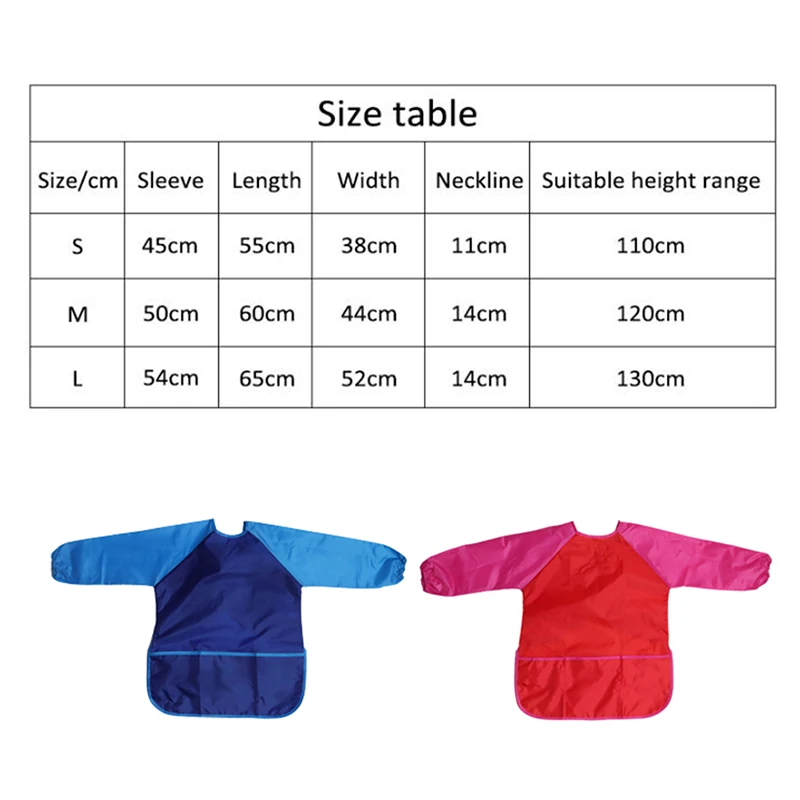 

Portable Long Sleeve Kids Children Smock Waterproof Painting Apron Art Aprons Birthday Gift Learning Education Interesting Toys
