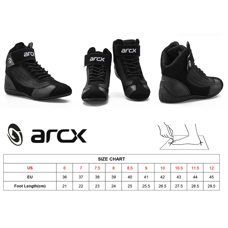 Мужские гоночные кожаные ботинки ARCX мотоциклетные ботильоны кроссовки для