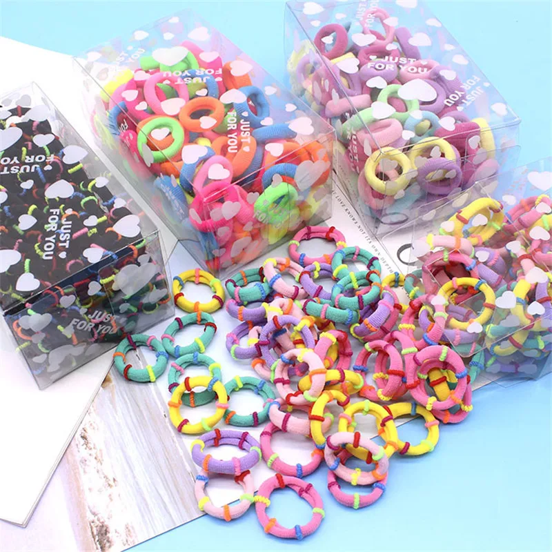 100 шт./упак. 3 0 см милое маленькое кольцо для девочек Резиновая лента конский хвост