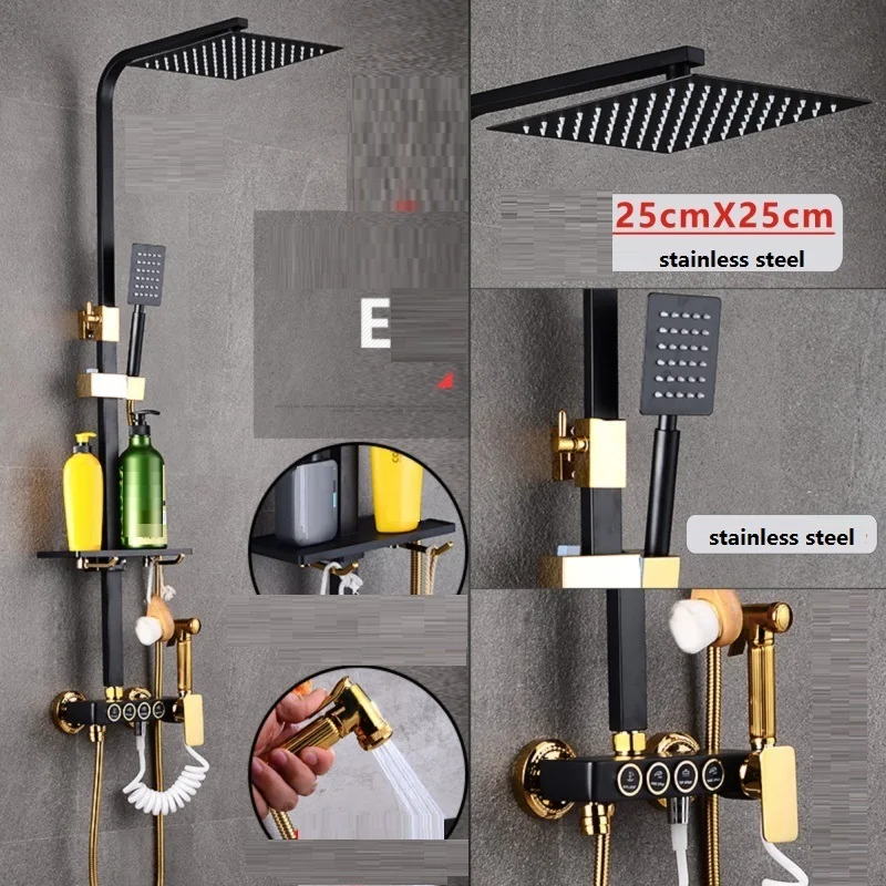 Система для душа Regadera набор черный душ Душевая система ванной комнаты |