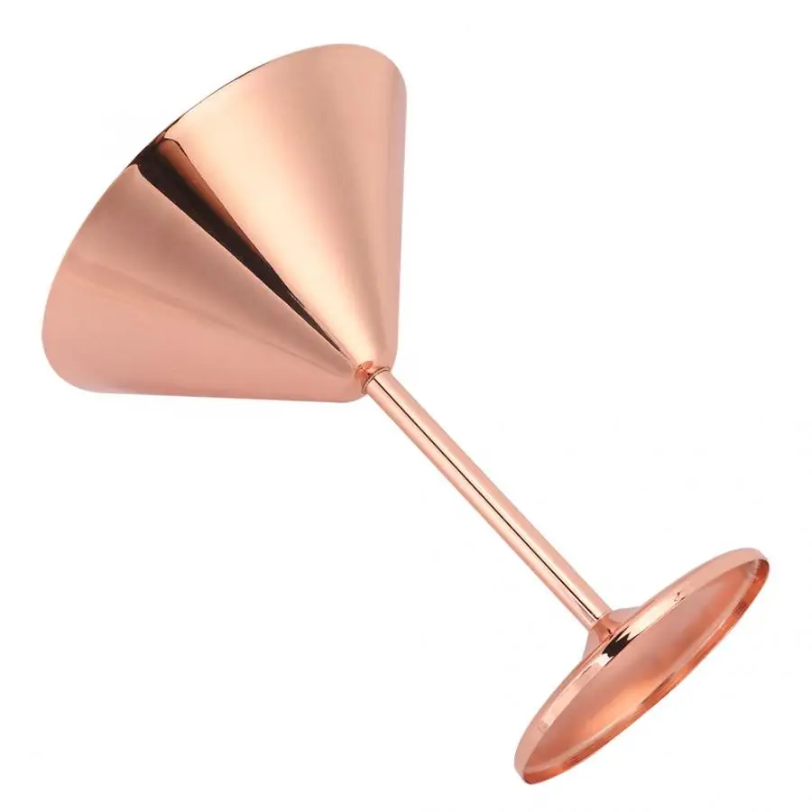 Бокал коктейльный из нержавеющей стали цвета розового золота 220 мл | Дом и сад