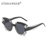 2021 new fashion polygonal water chestnut retro womens sunglasses trend sexy cats eye personalized glasses uv400