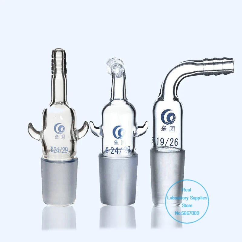 

1pcs Laboratory Glass Bend Nozzle Plug, Exhaust Joint 14# 19# 24# 29# Used with Glass Chromatography Column