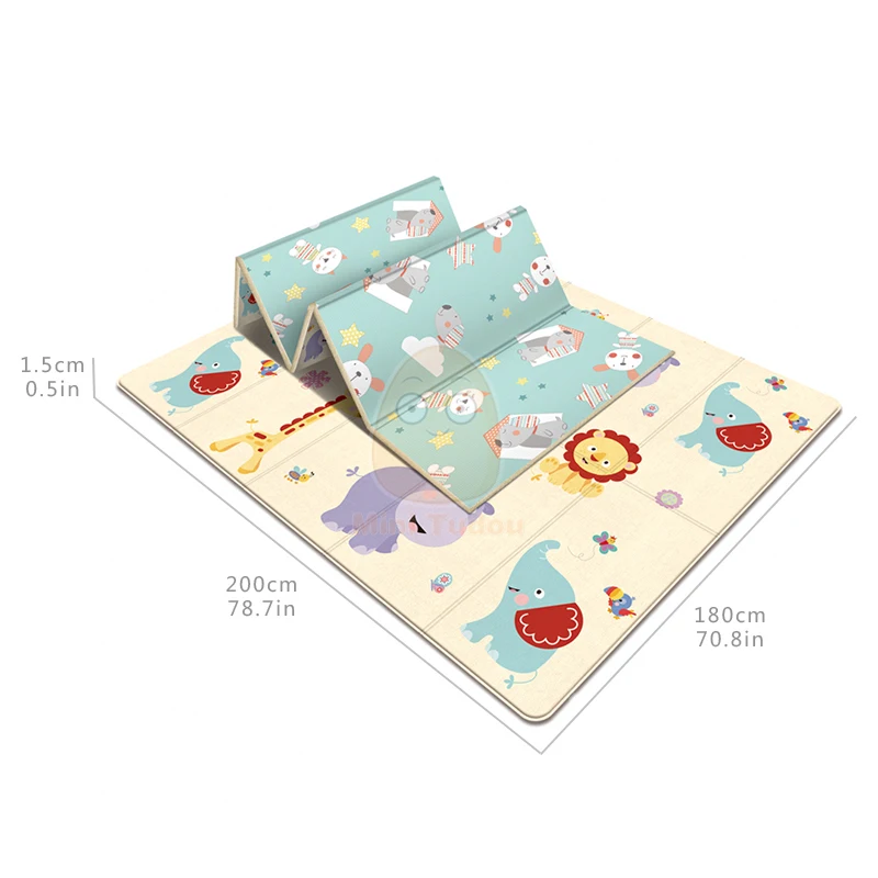 

Foldable Play Mat Baby Toys Soft Cartoon Carpet Infant Early Educational Rug Game Activity Crawling Pad Sport Developing Mat Toy