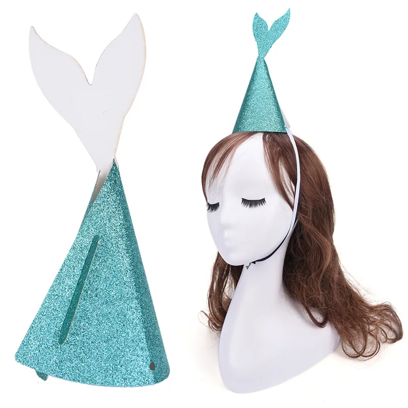 Самодельная шапка с хвостом русалки золотые блестящие шляпы головной убор для