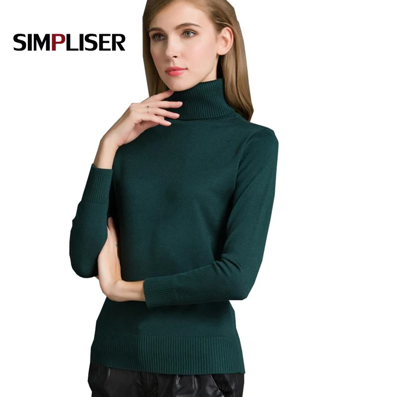 Женские зимние вязаные свитера 2020 облегающие пуловеры с высоким воротником
