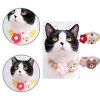 cute pet neckerchief high elasticity band decorative colorful breakaway hairball cat necklace kitten collar cat necklace