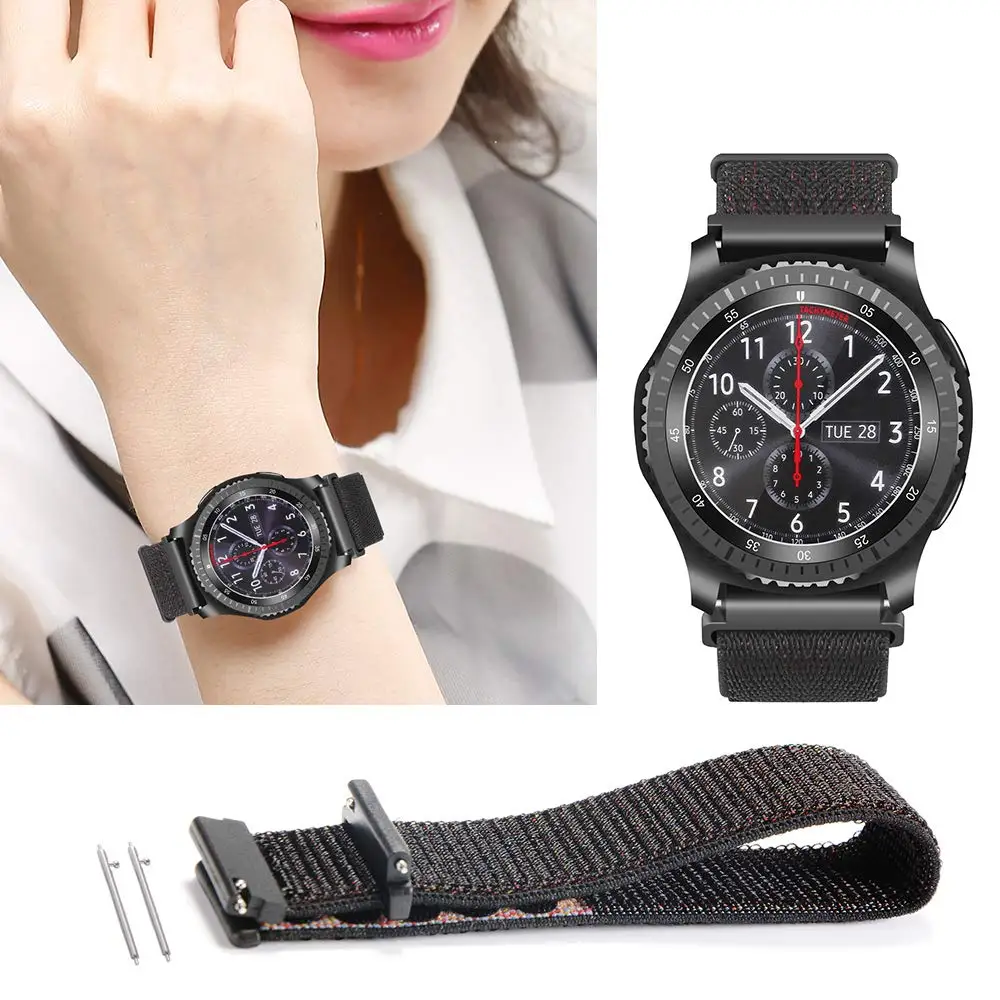 Ремешок нейлоновый для Samsung watch 3 браслет Galaxy 46 мм active 2 44 gear S3/amazfit HUAWEI GT/2e/pro 22 |