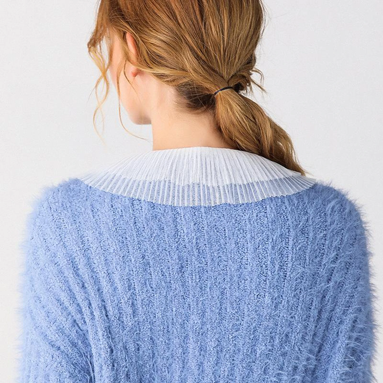 

Detachable Half Shirt Blouse False Double Layer Collar Dickey Collar for Women