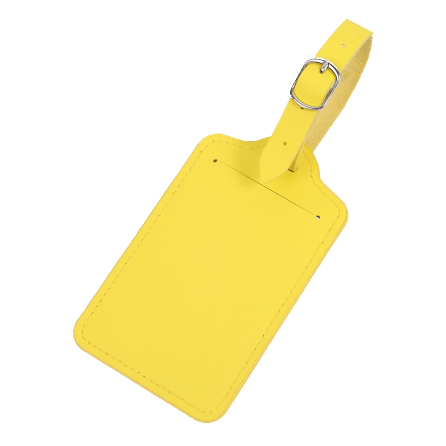 Yellow Распродажа, чемодан, кожаная багажная бирка, сумка, подвеска, сумка, аксессуары для путешествий, имя, ID адрес, свадебное VIP приглашение, этикетка LT28B - Цвет: Yellow