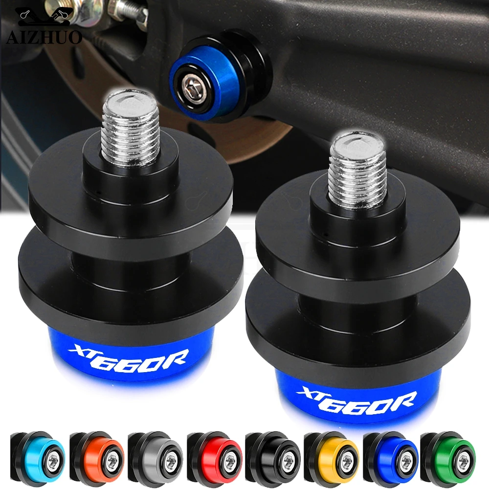 

XT660 R Logo Motorcycle Swingarm Slider Spools 6MM Stand Screws CNC Aluminum FOR YAMAHA XT660R XT 660R 2004-2021 2020 2019 2018