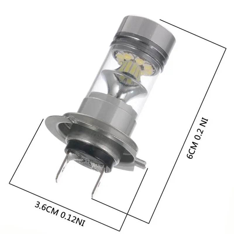 

2Pcs H7 LED Automobiles Fog Light Lamp Assembly 100W Car Driving Bulb White 12V Super Bright Adopt 3030 High Power Chip