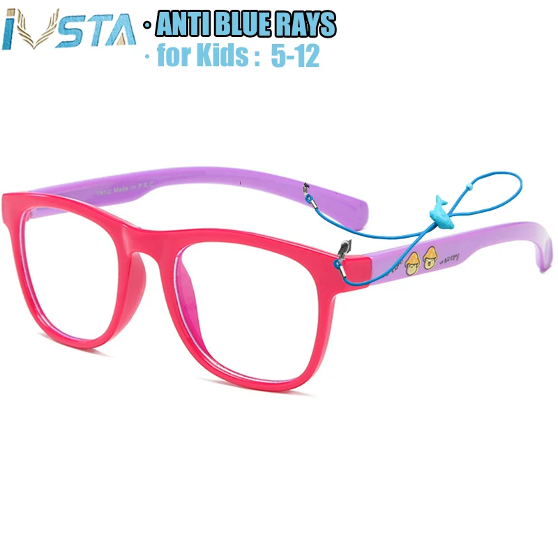 Детские компьютерные очки IVSTA с защитой от сисветильник и ремешком игровые для