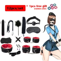 couple sex toys for adult game leather erotic bdsm sex kits bondage handcuffs sex game whip gag nipple clamps sm bdsm game toys
