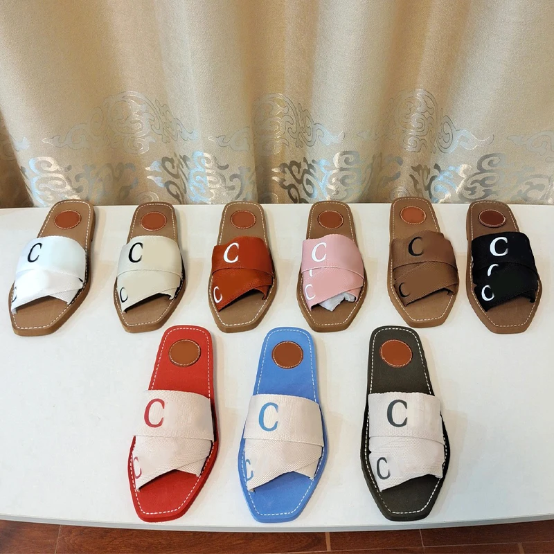 

Women's Shoes Genuine Leather Slippers Mixed Colors Flat Shoes Luxury Brands Summer Shoes Beach Casual Shoes Outdoor Flat Slippe