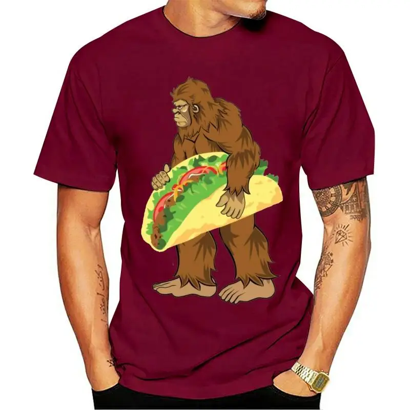

For Women Bigfoot Carrying Taco Black T Shirt Men Cinco De Mayo Sasquatch Short Sleeve Tee Shirt Programmer Coder Coding Gift