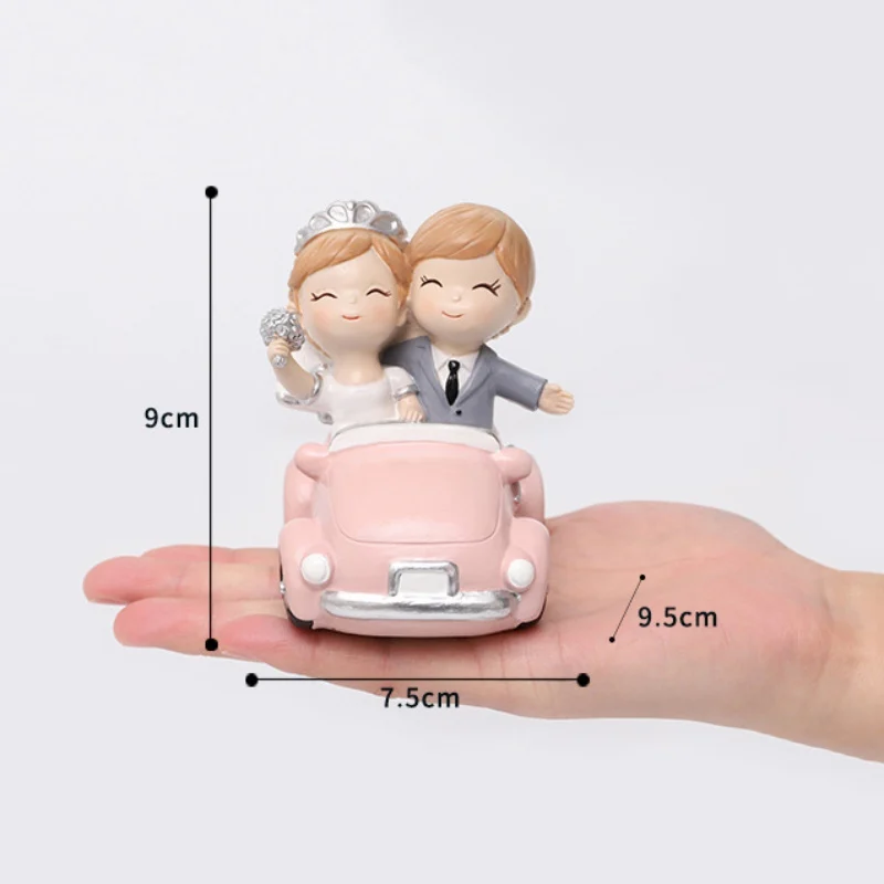 

Resin Cake Baking Decoration Bride Groom Couple Car Ornaments Home Wedding Decoration Valentine's Day