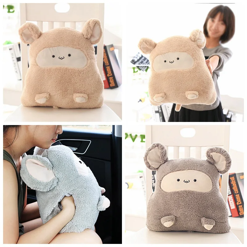 

Car Pillow Conditioning Blanket Cute Cartoon Mouse Dual-Purpose Warm Hand Waist Back Rest Sofa Cushion Quilt For Home Office