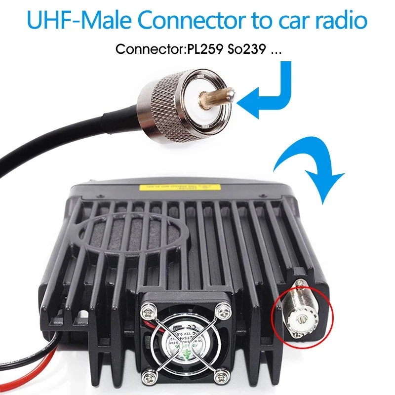 Двухдиапазонная Антенна Abbree VHF UHF с магнитным креплением коаксиальным кабелем 5 м