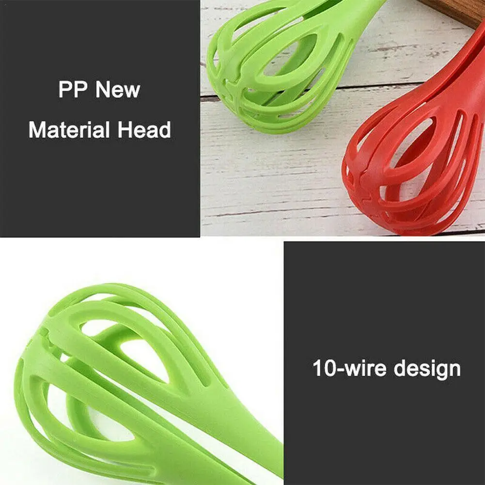 

2in1 Multifunction Egg Whisk Spaghetti Noodle Clip Beater Clip Clip Salad Egg Anti-scalding Egg Mixer Egg Food Kichen Tong R4Z8