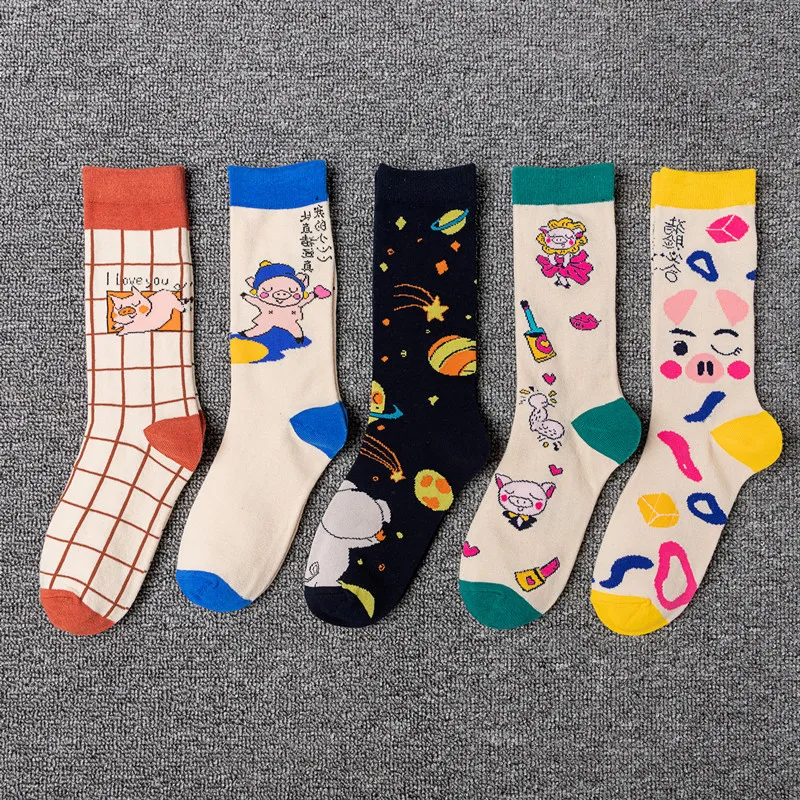 Осенние и зимние Новые Креативные носки серия поросенка женские милые