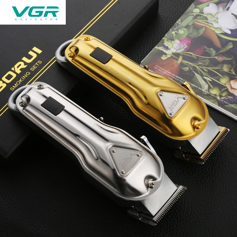 Vgr V 134 перезаряжаемая машинка для стрижки волос с ЖК дисплеем электрический