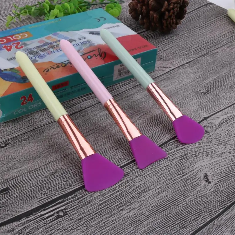 1 шт. Профессиональная 3 вида стилей деревянная ручка силикон маска щетка мягкий