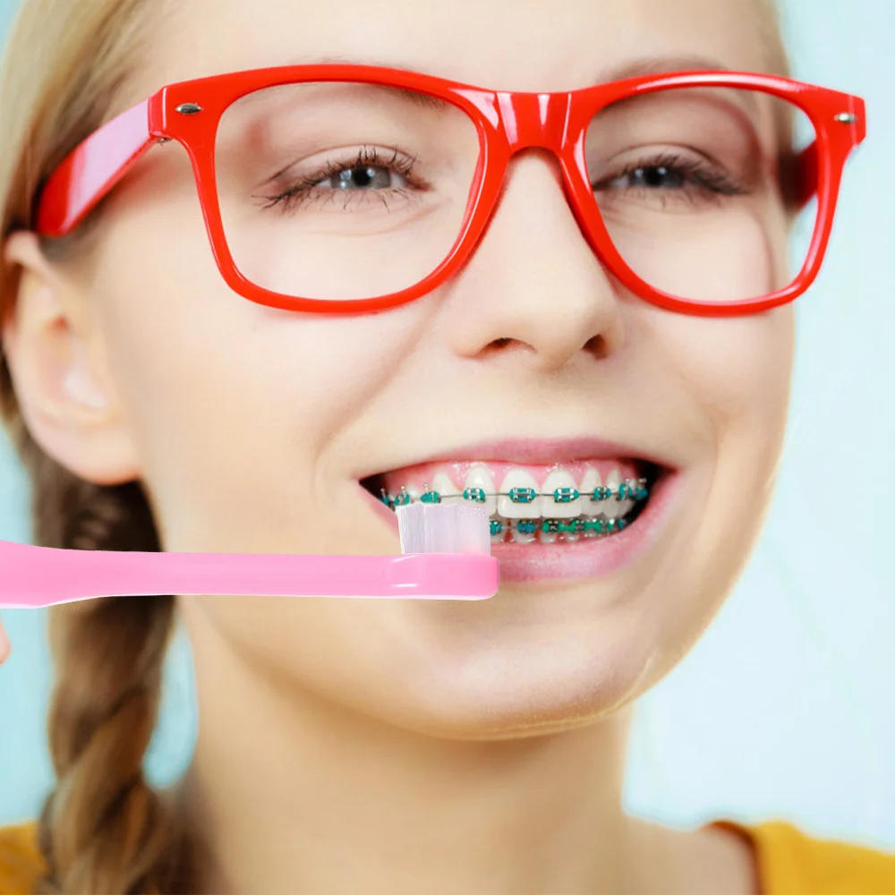 

4Pcs Small Head Concave Shape Orthodontics Toothbrushes (Assorted Color)