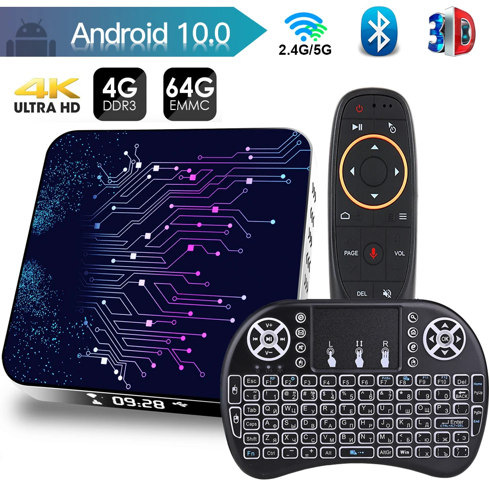 ТВ-приставка Android TV Box 4/32/64 ГБ 2 4 ГГц 5 Wi-Fi Bluetooth | Электроника