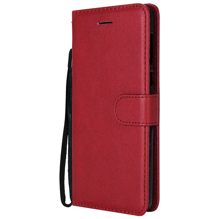 Red A Простой кожаный чехол для сумки Motorola Moto One G5s G6 Plus G7 power P30 Note кожаная рамка Z3 Z4 Play сплошной цвет Funda E06F - Цвет: Red A