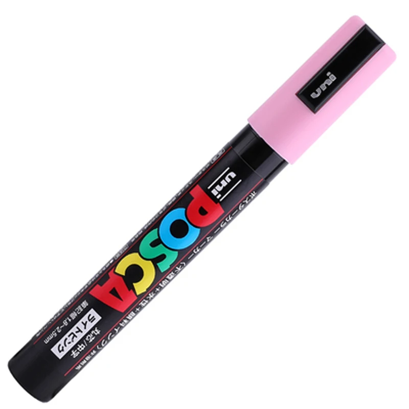 6/15 шт Uni Posca PC-5M Краска Маркер-средний Tip-1.8mm-2.5mm 17 цветов - Цвет: 6pcs Light Pink