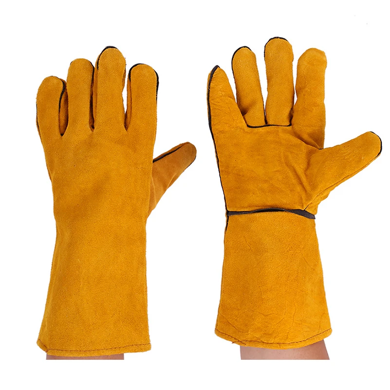 

Кожаные перчатки для сварки Tig, сварочные перчатки Mig, для камина, плиты, барбекю, садовая маска для сварки, DIY перчатки для сварки по дереву