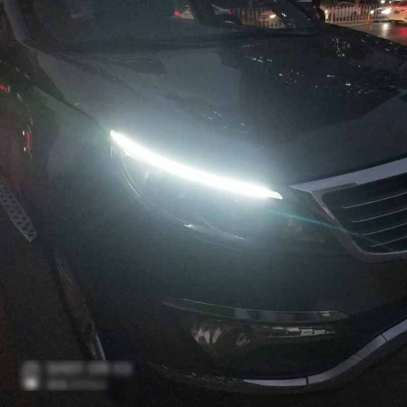 Для Kia Sportage 2011 2015 светодиодный головной светильник для бровей дневные ходовые