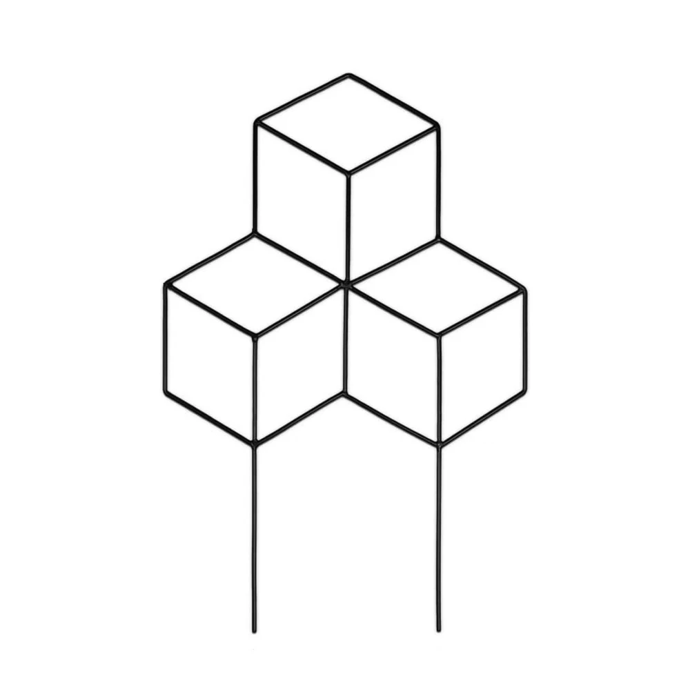 Решетка садовая из черного металла для подъема растений цветов овощей розы