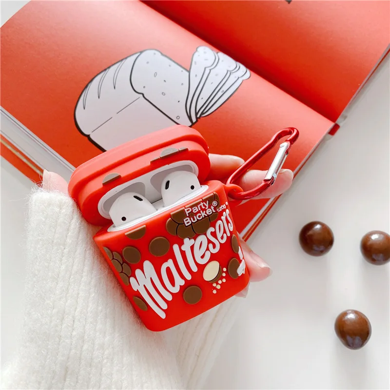 

For Airpods Pro Case,3D Funny Chocolate Case For Airpods 1/2 Case Soft Silicone Earphone Headphone Cover Case For Kids