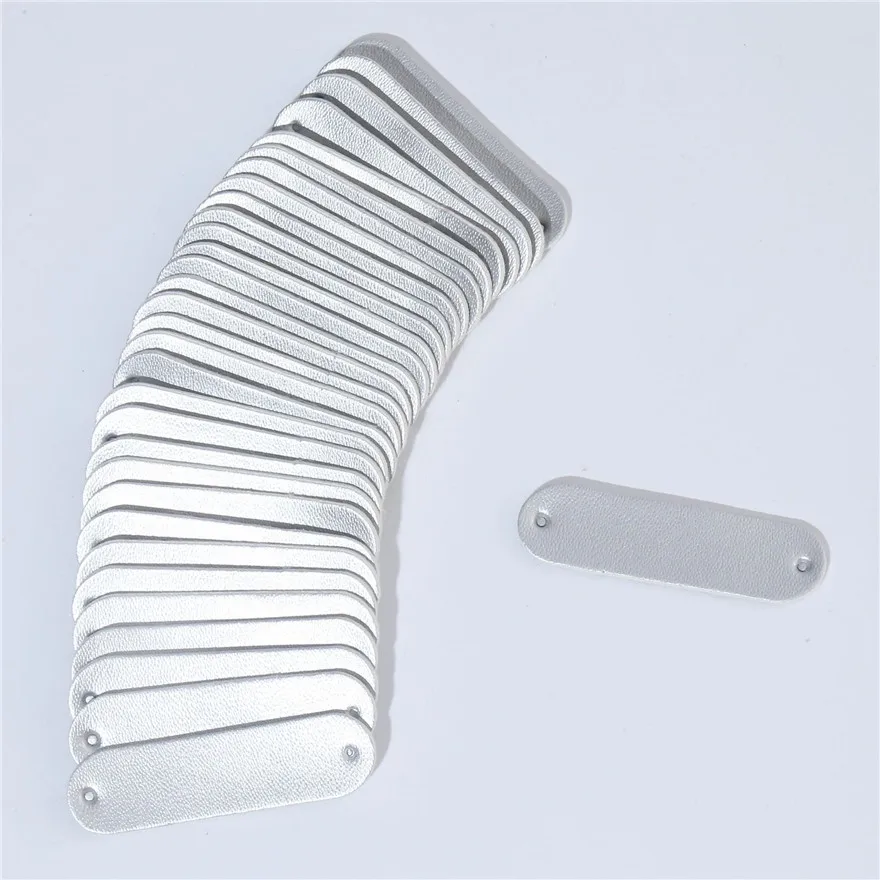 100pcs 45*15MM Blank Space Labels Fiber Leather Tags For Clothes Sewing Crafts Hand Made DIY Hats Bags Garment Accessories - купить по