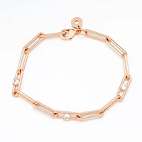 925 sterling silver rose gold chain personalized chain pan bracelet suitable for womens wedding gift diy jewelry