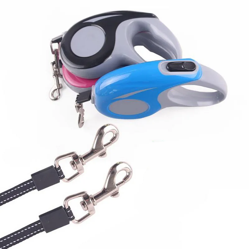 Ходьба автоматический выдвижной поводок для собаки кошка легкого захвата 3 м/5 м