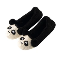 animal panda special fur slippers unisex cute shoes men women winter slippers custom slippers home slippers children indoor
