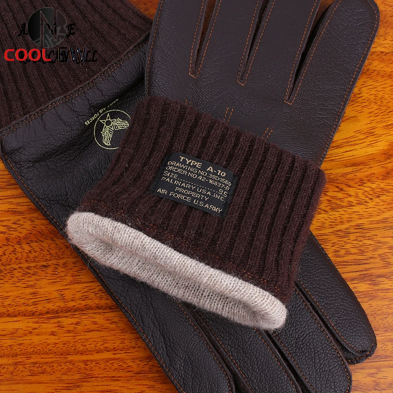 

G-A10 Super Offer! Genuine Thick Goat Skin Good Quality Leather & Wool Durable Rider Gloves 5 Sizes
