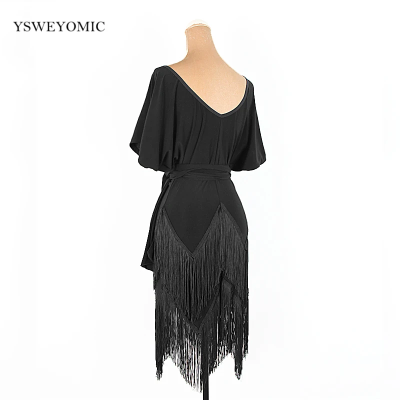 Women Practice Latin Samba Dance Dress Latin Dance Costume Adult Practice Latin Ballroom Dance Dress fringe Latin skirt For Girl