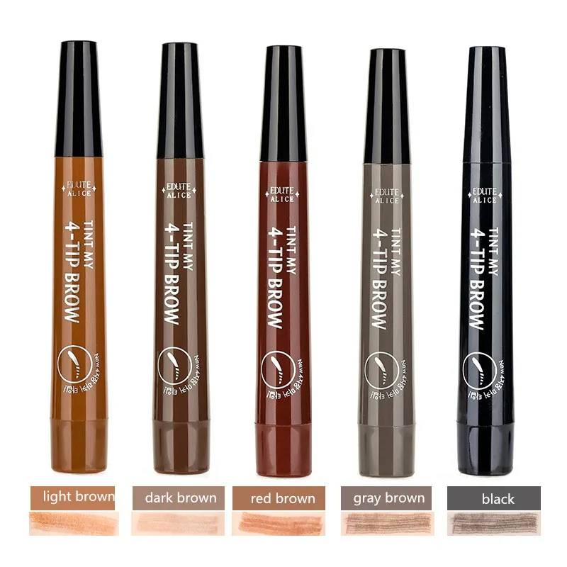 

New Arrival Four Point Eyebrown Pencil Waterproof Long-lasting 4 Fork Eyebrown Pen Sweat-proof Eye Makeups