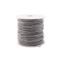 pareto wholesale 100 meters 2 4mm stainless steel bead ball chain spool for custom necklace tag diy