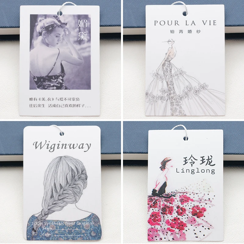 A Sheet Tag 300g/400g/400g Art paper FreeDesignMany template supply options Wedding dress Women's children's men's clothing | Дом и